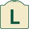Signmission Designer Series Sign W/ Letter L, Tan & Green Heavy-Gauge Aluminum Sign, 18" x 18", TG-1818-22942 A-DES-TG-1818-22942 - alternate 1